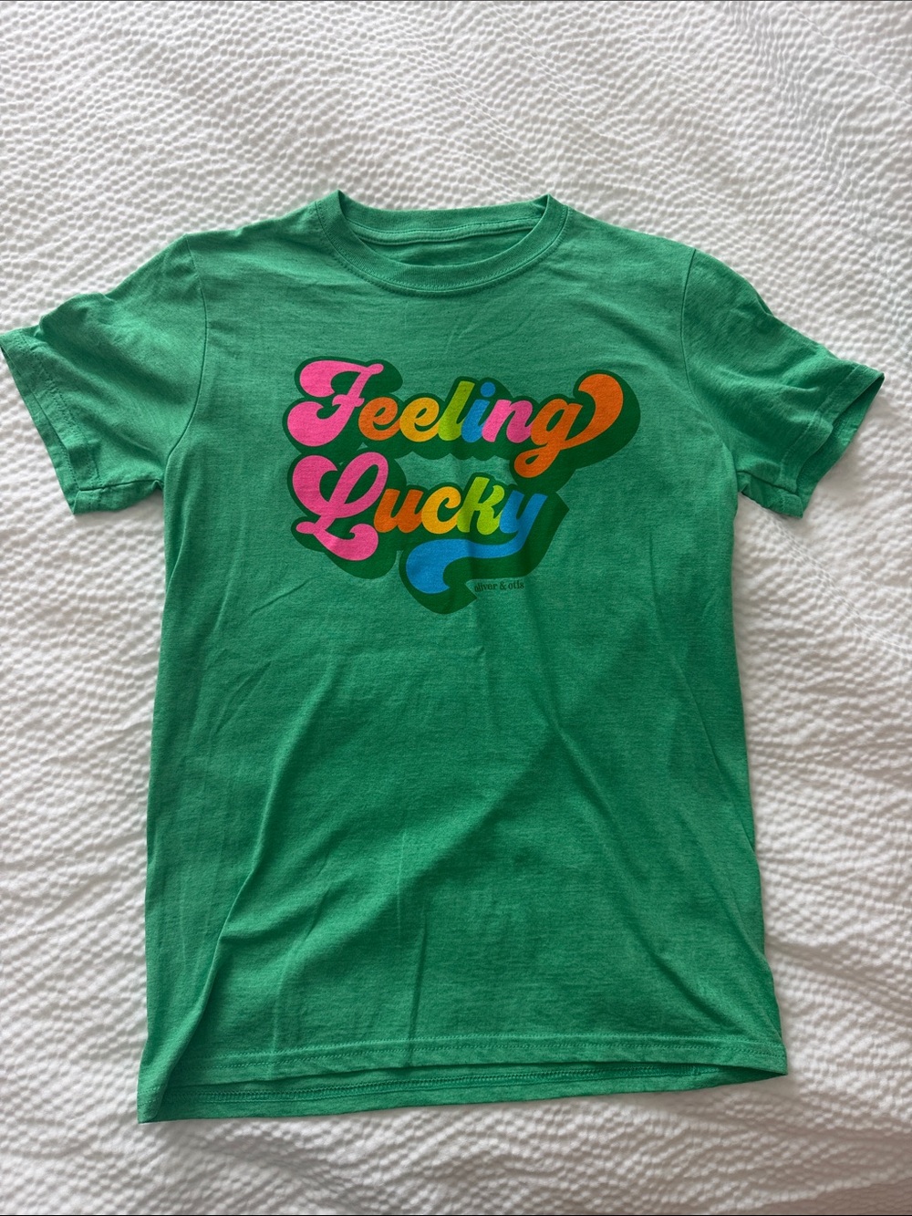 Feeling Lucky Green Graphic Tee - Women's Short Sleeve
